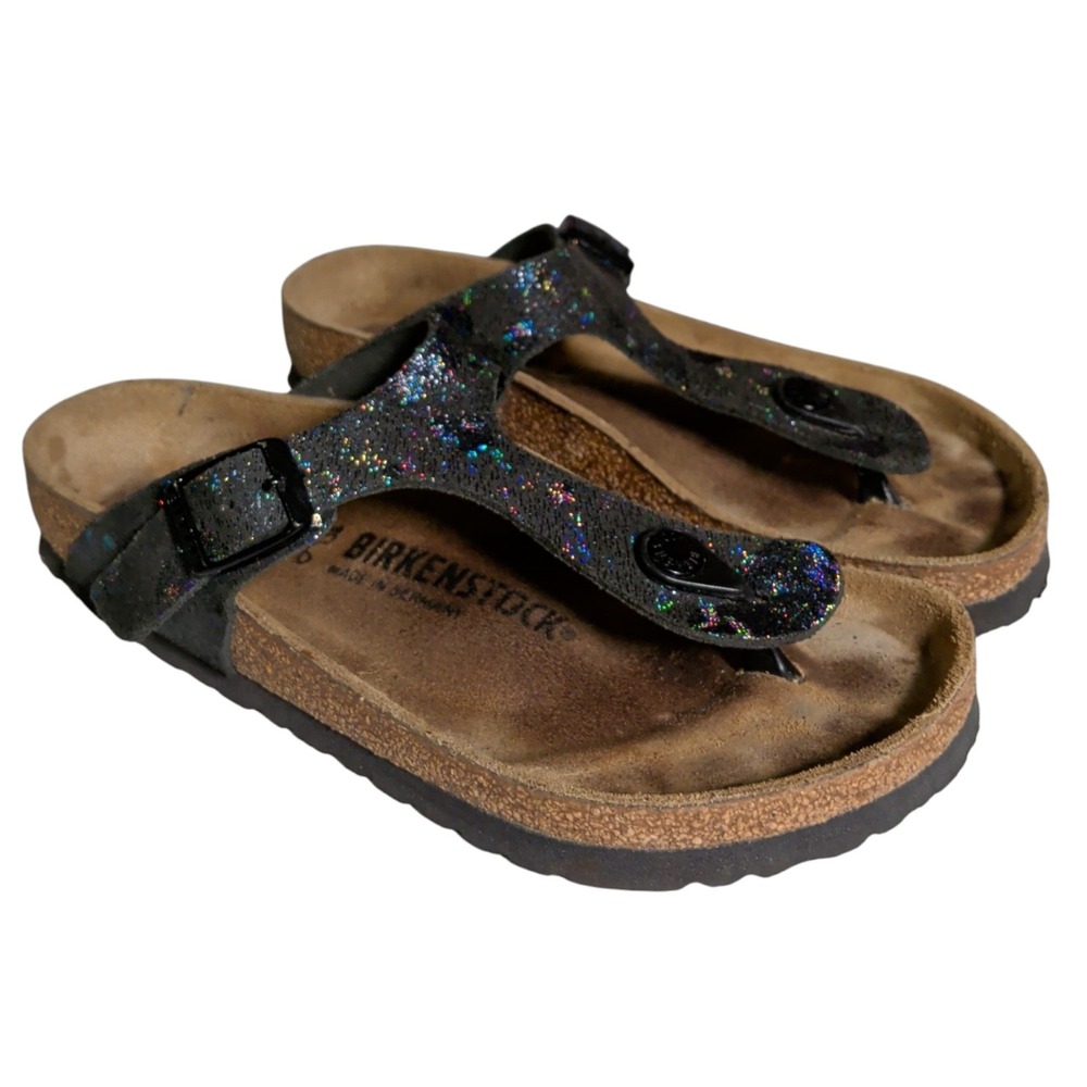 Birkenstock Papillio Gizeh Sandals Women's Size 5 Thong Glitter Y2K Boho